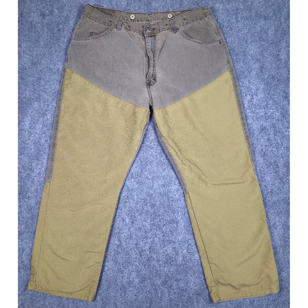 Wrangler ProGear Hunting Pants Mens 36x28 Olive Tan Reinforced Brush Field Pants